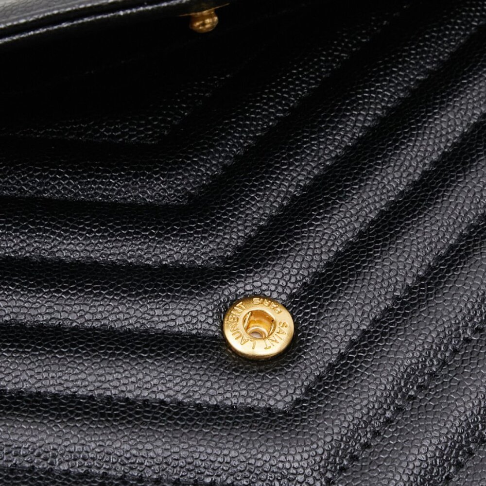 Yves Saint Laurent Grain De Poudre Matelasse Chevron Monogram Chain Bag - Picture 8 of 9